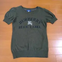 BURBERRY BLUE LABEL 半袖ニット 38　カシミア混