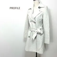 【プロフィール】チェスターコート(M/38)アウター　アンゴラ　ウール　ベルト