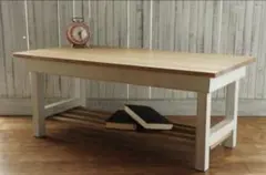 シャビー　アンティーク　木製センターテーブル