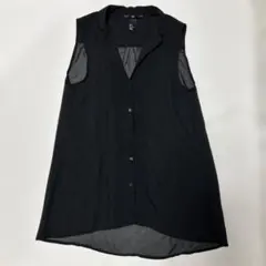 H&M ノースリーブシャツ ブラック EUR36