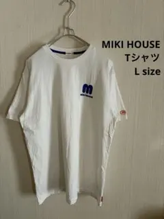 MIKI HOUSE ミキハウス Tシャツ 胸ロゴ 袖ロゴ ワッペン ホワイトのサムネイル