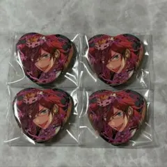 ラメキラハート缶バッジ　七種茨　あんスタ