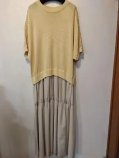MORABITO PREMIER 異素材ワンピース 38サイズ　新品未使用 MORABITO PREMIER 異素材ワンピース 38サイズ 新品未使用 - メルカリ