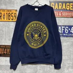 USA製 SOFFE スウェット ネイビー M 米軍 USN トレーナー　90s