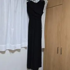 ラグナムーン　LADYクロスベアパンツドレス　ブラック　M LAGUNAMOON