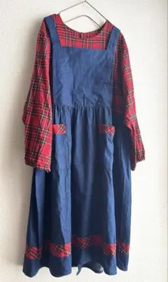 ▪️未使用級 ピンクハウス ピコフリル デニム ロングワンピース ダークグレー snc ピンクハウス PINKHOUSE ワンピース グレー デニム風 ロング