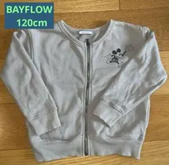 BAYFLOW ミッキープリントスウェット素材ブルゾン 120cm 美品のサムネイル