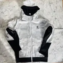 GIRAUDM 迷彩柄 フード付き ジャケットサイズ S スポーツ カモフラ 白