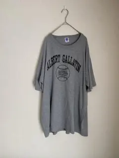 ラッセル Tシャツ 半袖 プリント 3L 灰 綿 希少 野球 アメリカ グレーのサムネイル