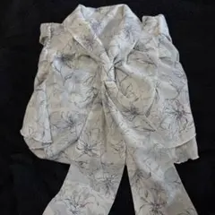 GRL 花柄ボウタイダブルフリルスリーブブラウス tu612