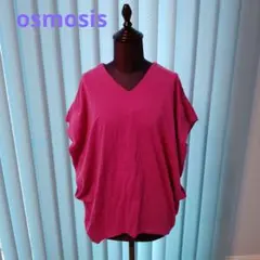 osmosis Vネック 半袖 シャツ ピンクのサムネイル