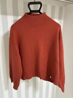 Ungrid オレンジ タートルネックニット