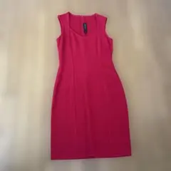 ST. JOHN ノースリーブ レッドドレス サイズ4のサムネイル