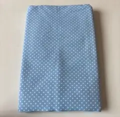 【少し汚れあり（美品）値下げ中‼️】水色のドット柄綿生地