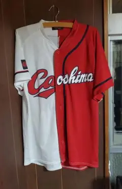 広島カープ 　2009 ファン倶楽部　半分赤白　ユニフォーム　大