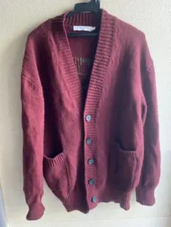 MAISON KITSUNÉ バーガンディ カーディガン