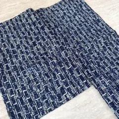 【美品】メンズ浴衣 夏着物 綿 身丈144裄63 青 白