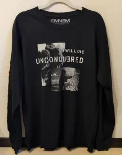EMINEM エミネム ロンT 長袖 フォトプリント ブラック 袖プリント