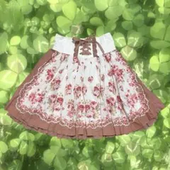 LIZLISA 希少 姫カジ ハイウエスト 花柄 レースアップ フレアスカートのサムネイル