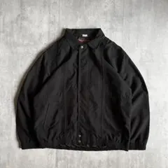 【90s vintage】スイングトップ　ブルゾン　ブラック　短丈　無地　古着