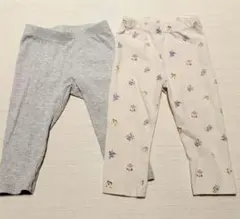 H&M 夏用レギンス2点セット　80