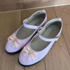 リボン付きピンクフォーマルシューズ 210