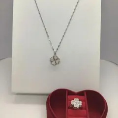 クローバーネックレスと指輪セット