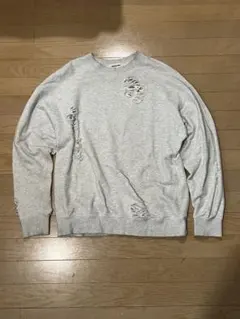 monkey time ダメージスウェット 白