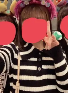 ボーダーニット 襟付き バイカラー 白黒 モノクロ