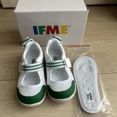 IFME 上履き 16.5 ホワイト/グリーン