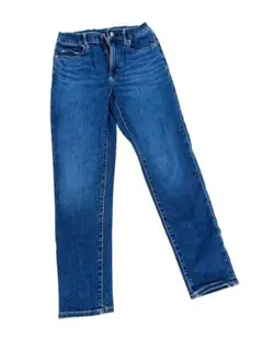 UNIQLO 160サイズ ダークブルー ストレートデニムパンツ