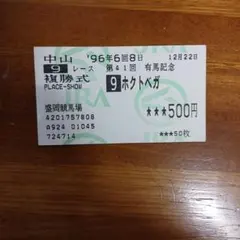 馬券ホクトベガ第41回有馬記念