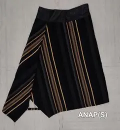 ANAP アナップ・膝下丈スカート フレアスカート ボーダー・サイズS