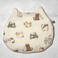 ハンドメイド ねこさん ポーチ 小銭入れ