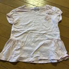 GAP KIDS 淡いピンク フレアTシャツ XS
