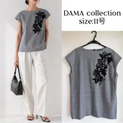 大きいサイズDAMA collection フレンチスリーブプルオーバーブラウス 