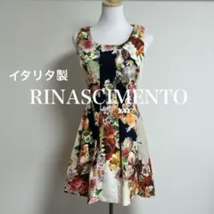 新品　未使用　リナシメント　花柄　ノースリーブ　ワンピース　イタリア製　タグ付き 2026年最新】RINASCIMENTO 柄：花柄 レディース ノースリーブひざ丈