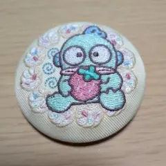 サンリオキャラクター 刺繍缶バッジ（ハンギョドン）