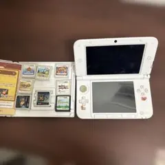 ニンテンドー3DS LL ホワイト/ピンク 本体　大量カセット付き　ゲーム