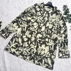 SALON adam et rope' ボタニカル柄オープンカラーシャツ Fのサムネイル