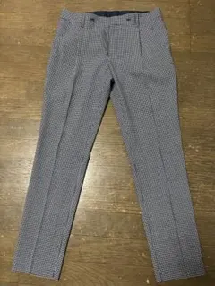 チェック　スラックス