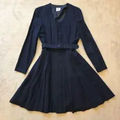 ローラアシュレイ ヴィンテージ ワンピース 濃紺 12 英国製