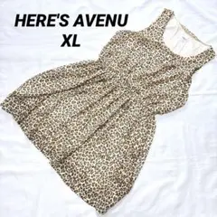 HERE'S AVENU XLヒョウ柄　ノースリーブチュニック ワンピースのサムネイル