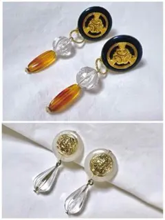 ビンテージ風イヤリング 2個