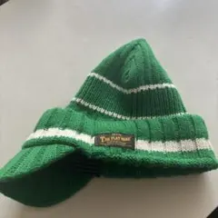 THE FLAT HEAD 緑色ストライプニット帽
