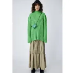 MOUSSY シャーリング ロングスカート