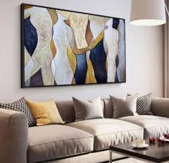 手描きの油絵の人体の抽象的な装飾画の客間の背景の壁は絵を掛けます。