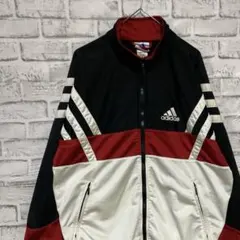 アディダス ジャージ トラックジャケット ホワイトM ロゴ刺繍88