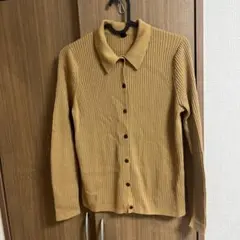 ユニクロ　メリノリブポロニットカーディガン