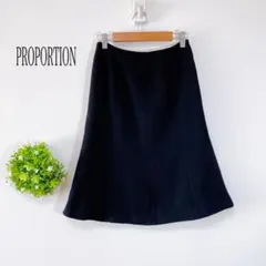 PROPORTION 【１】ウールタイトスカート シンプル　ブラック　秋冬